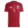 Original Fußballtrikot Belgien Faes 4 Heimtrikot EURO 2024 Für Herren